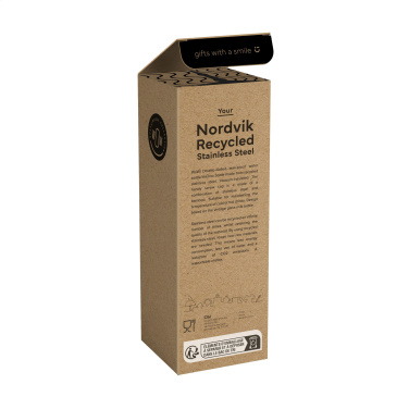 Logo trade promotional products image of: Nordvik RCS Recycled Steel 500 ml drinking bottle