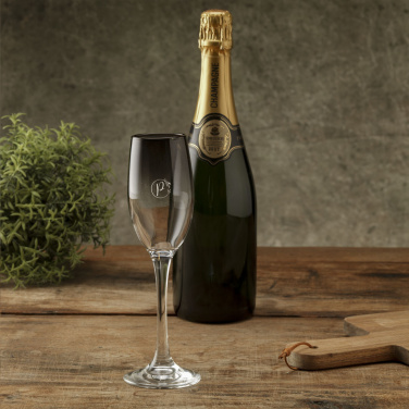 Logo trade promotional gifts image of: Smokey Champagne glass 180 ml