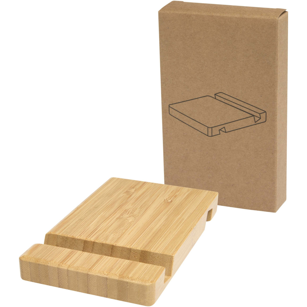 Logotrade promotional product image of: Bubup bamboo 2-angled tablet and phone stand
