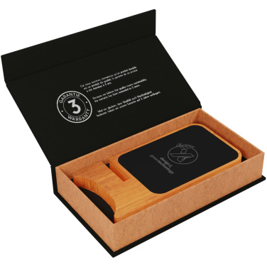 Logo trade business gift photo of: SCX.design W16 10W light-up wireless wooden stand