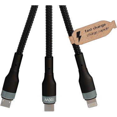 Logotrade business gifts photo of: SCX.design C53 100W 5-in-1 rPET ultra fast charging cable