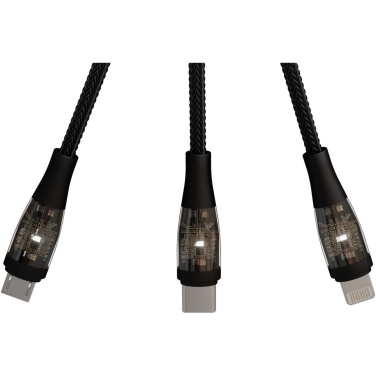 Logo trade corporate gifts picture of: SCX.design C50 5-in-1 fast charging 100W/5A cable with digital display