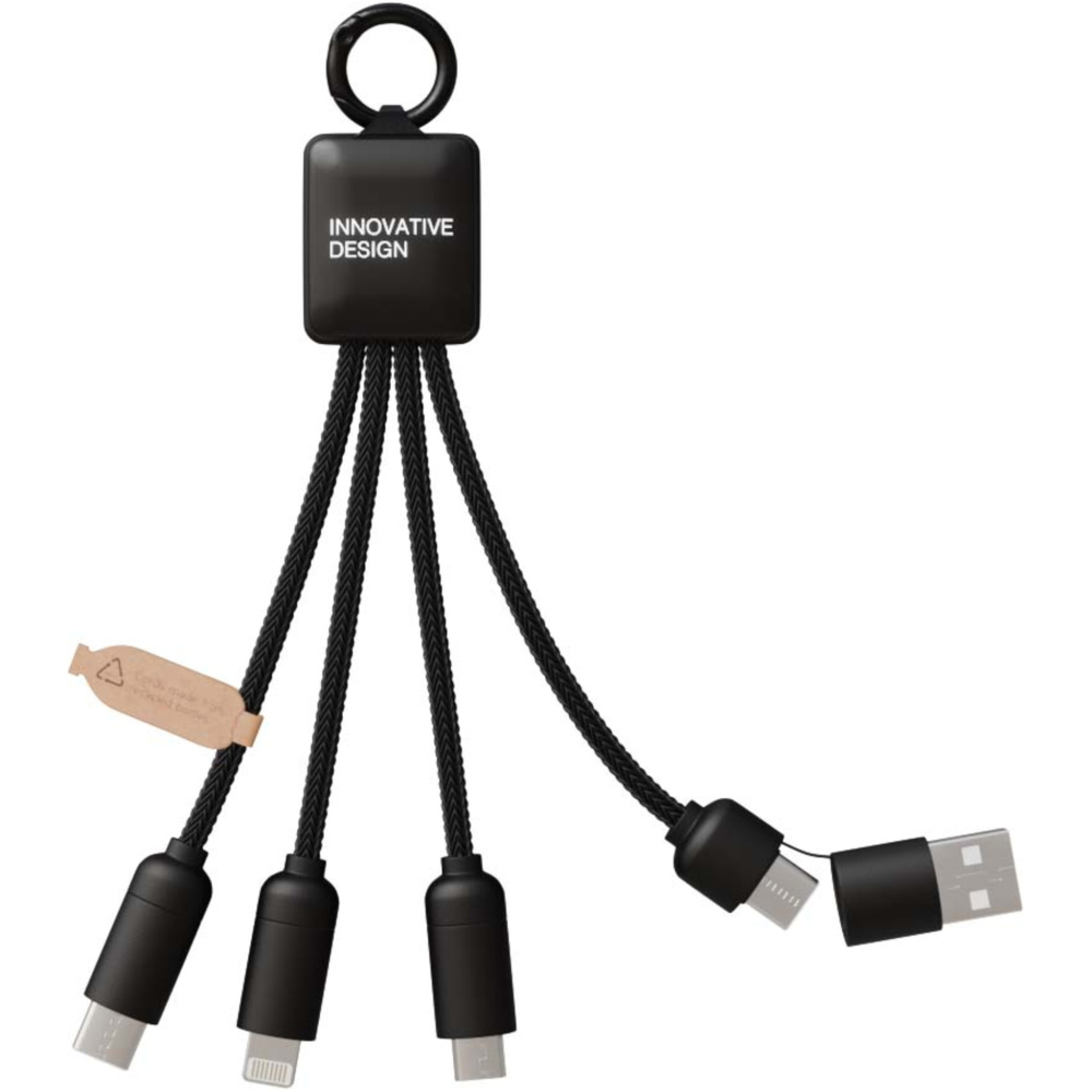 Logo trade promotional giveaway photo of: SCX.design C13 15W 5-in-1 charging cable