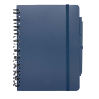 Logotrade corporate gift image of: Thalaasa A5 ocean-bound hard cover notebook with ballpoint pen (black ink)