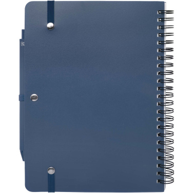 Logo trade promotional products image of: Thalaasa A5 ocean-bound hard cover notebook with ballpoint pen (black ink)