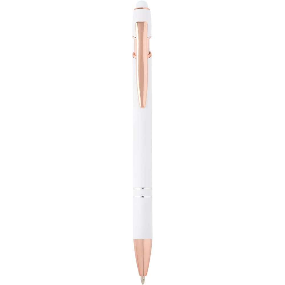 Logo trade advertising products image of: Nanna ballpoint pen with rose gold finish (blue ink)