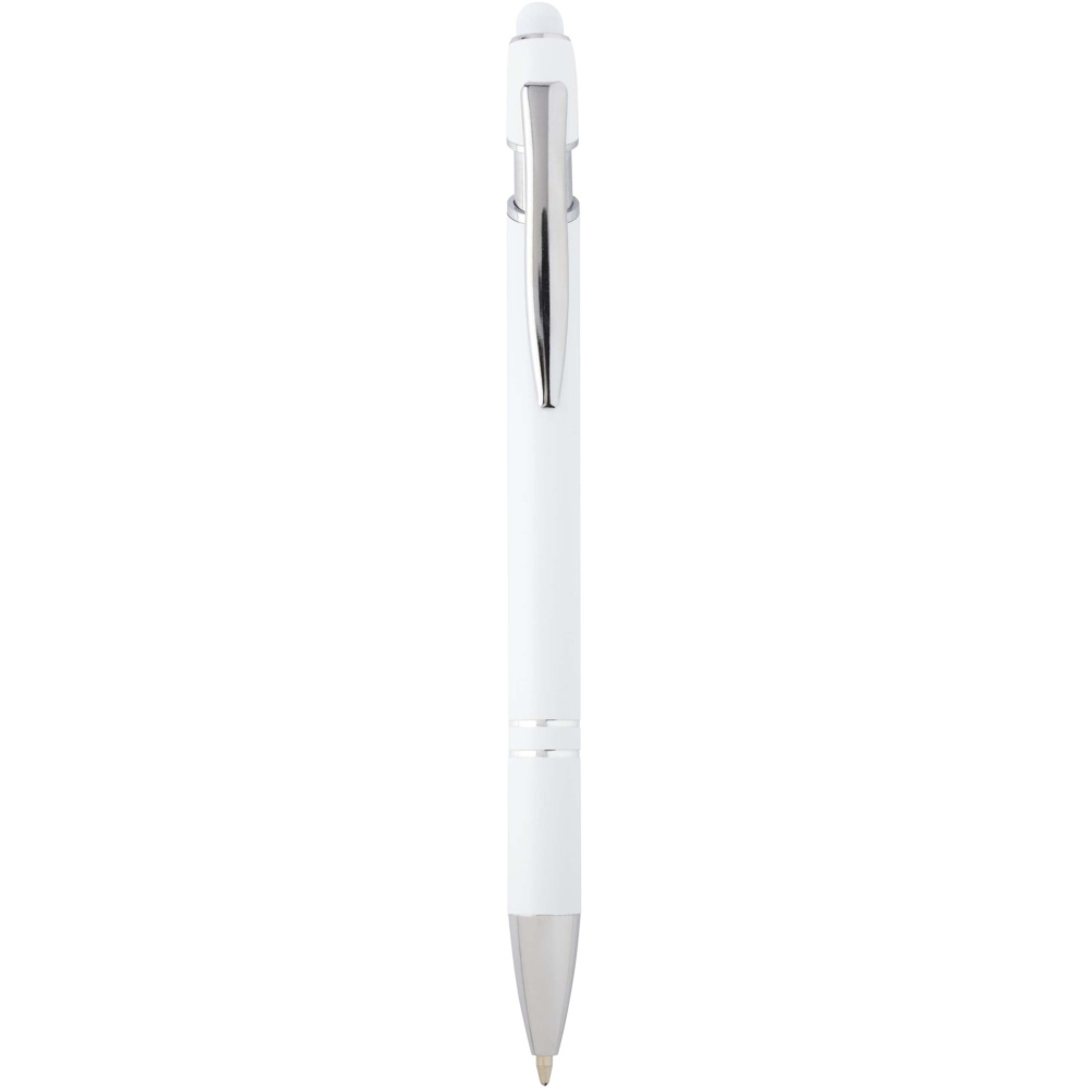 Logo trade promotional items image of: Kish ballpoint pen with silver finish (blue ink)
