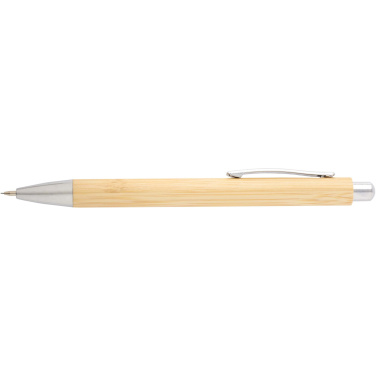 Logotrade advertising product image of: Oblys bamboo ballpoint pen and mechanical pencil set (black ink)