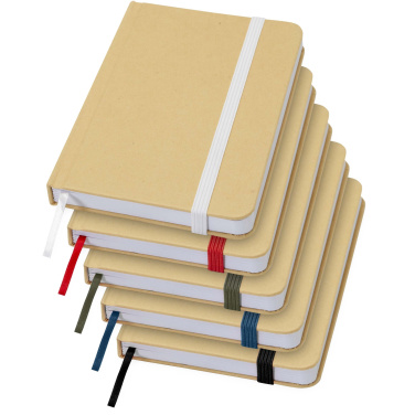 Logo trade corporate gift photo of: Reed A6 recycled hard cover notebook with plain pages