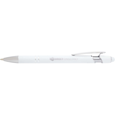 Logo trade corporate gift photo of: Kish ballpoint pen with silver finish (black ink)