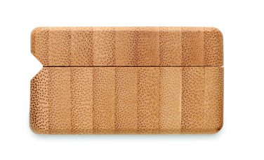 Logotrade promotional gift image of: TWS earbuds in bamboo case