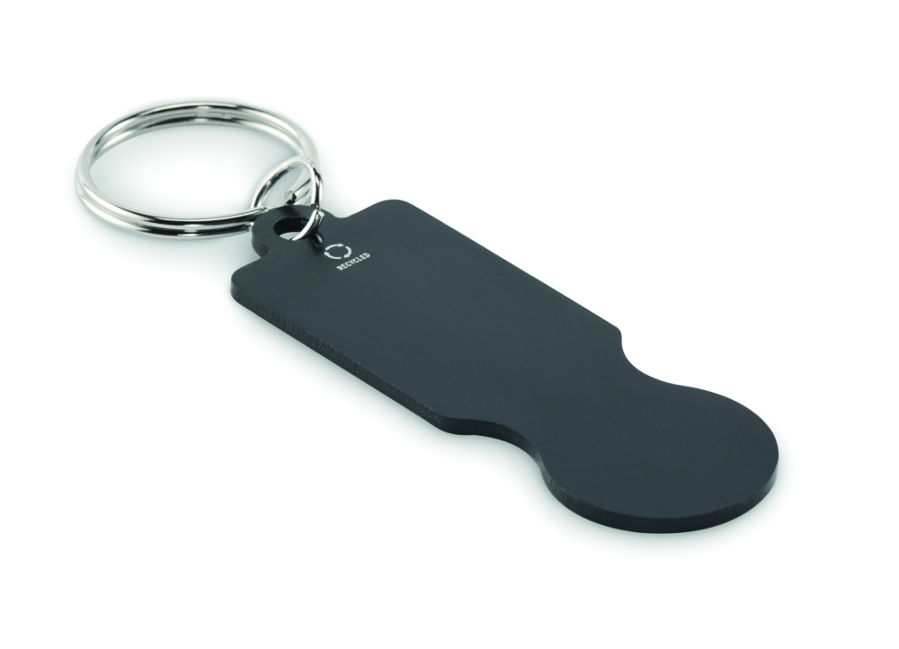 Logotrade corporate gift image of: Key ring with trolley token