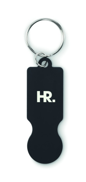 Logotrade promotional product image of: Key ring with trolley token