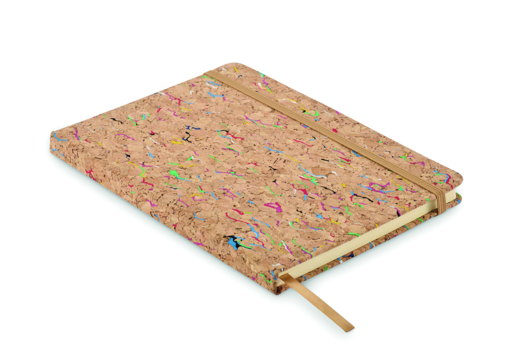 Logo trade corporate gifts picture of: A5 cork coloured notebook