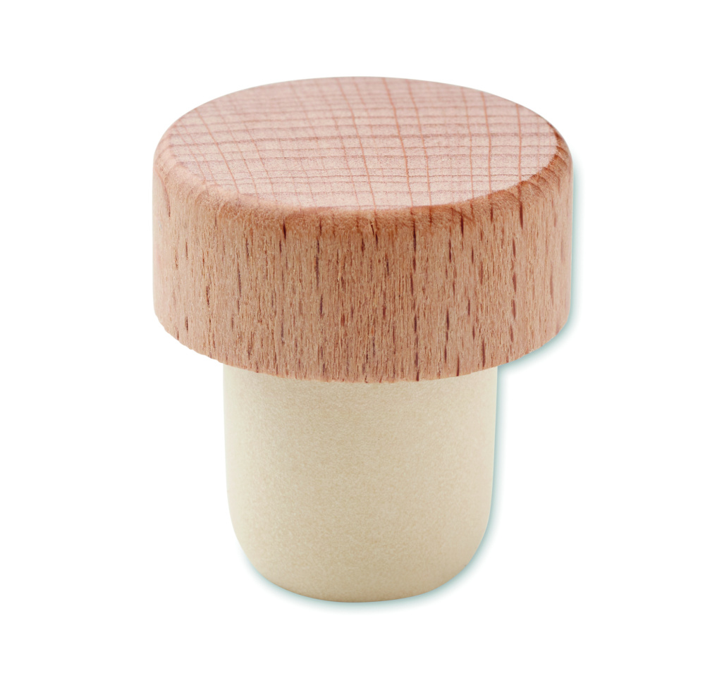 Logotrade advertising products photo of: Beech wood bottle stopper