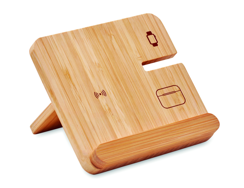 Logo trade corporate gift photo of: 3 in 1 15W wireless charger