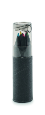 Logo trade promotional products image of: 6 black colouring pencils