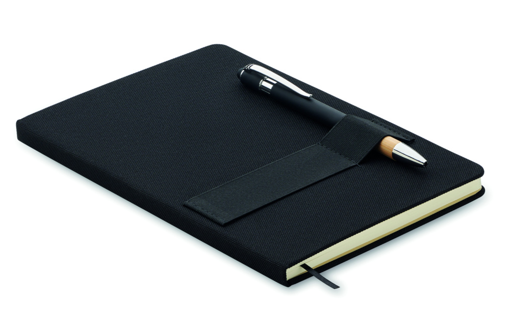 Logo trade promotional giveaway photo of: A5 RPET notebook with pen