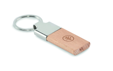 Logotrade promotional merchandise picture of: Key ring with rubber wood