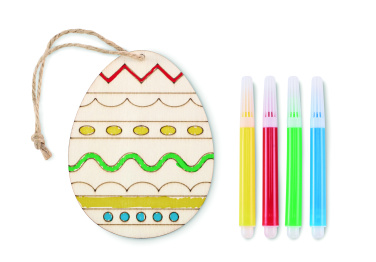 Logotrade promotional merchandise photo of: Wooden egg painting set