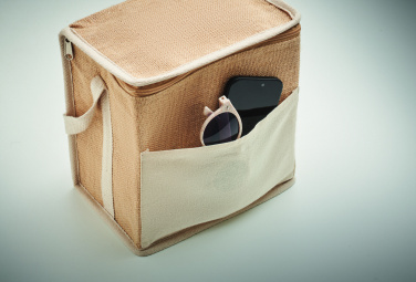 Logotrade corporate gift picture of: Jute and canvas cooler bag 3L