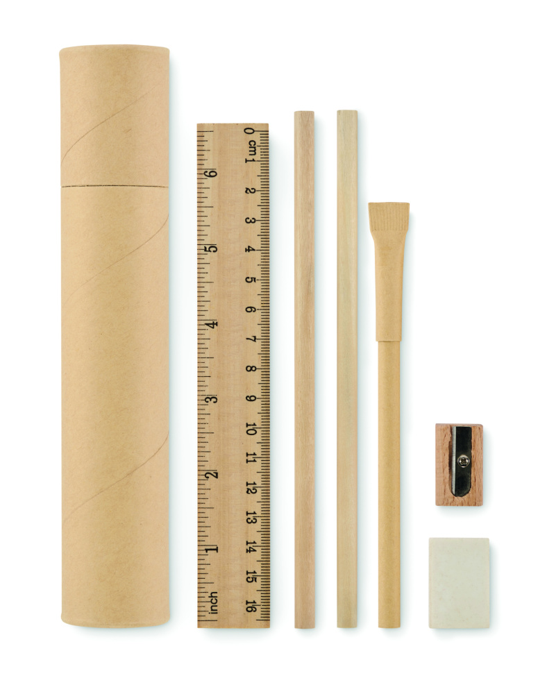 Logotrade promotional gift picture of: Paper tube stationery set
