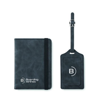 Logo trade corporate gift photo of: Passport and luggage tag set