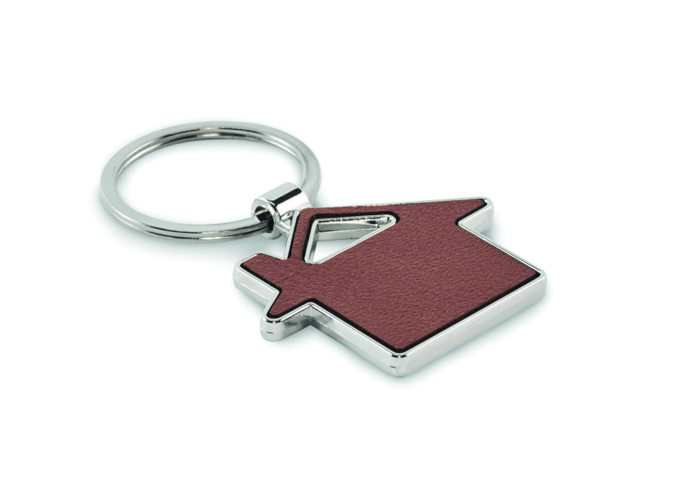 Logotrade advertising product image of: House shaped key ring