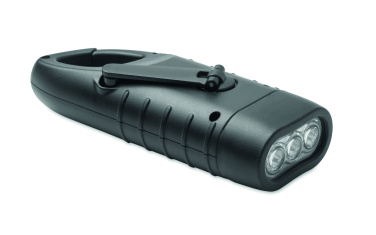 Logo trade promotional merchandise photo of: Solar torch with dynamo crank