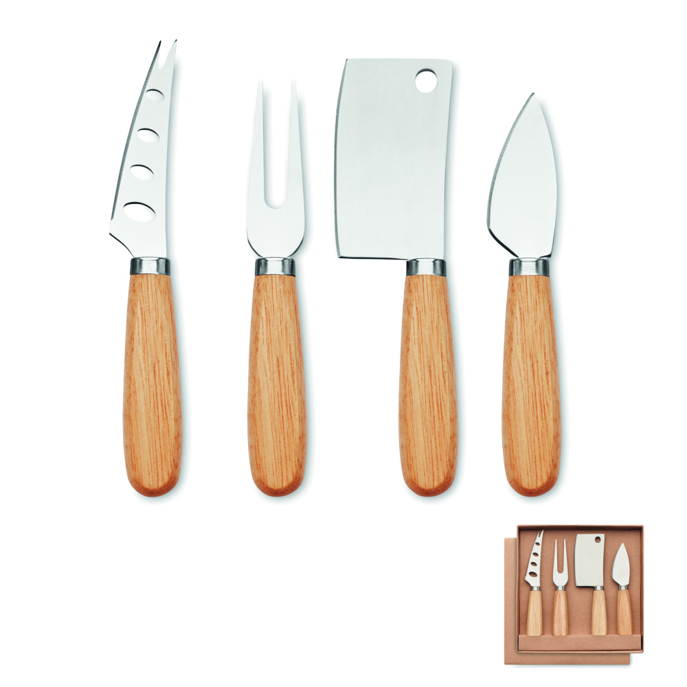 Logotrade promotional giveaway picture of: Set of 4 cheese knives