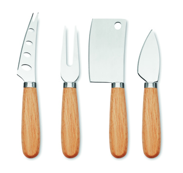 Logo trade corporate gifts image of: Set of 4 cheese knives