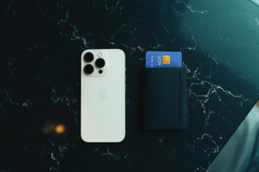 Logotrade promotional gift picture of: Seekcard RCS rpolyester card wallet with worldwide locating