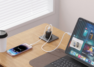 Logotrade business gift image of: Urban Vitamin Monterey RCS recycled plastic 20W GAN charger