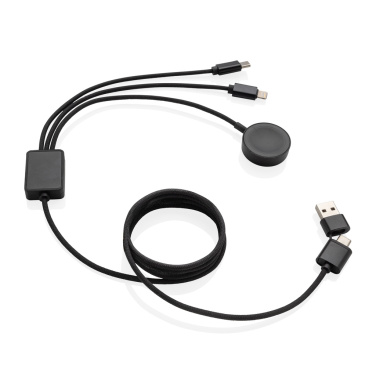 Logo trade corporate gifts picture of: Terra RCS rPET 6-in-1 charging cable with watch charger