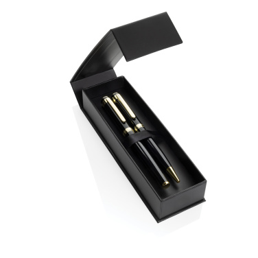 Logo trade promotional items image of: Swiss Peak Luca RCS recycled brass deluxe pen set