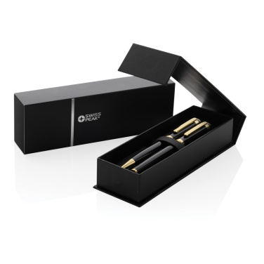Logo trade promotional items picture of: Swiss Peak Luca RCS recycled brass deluxe pen set