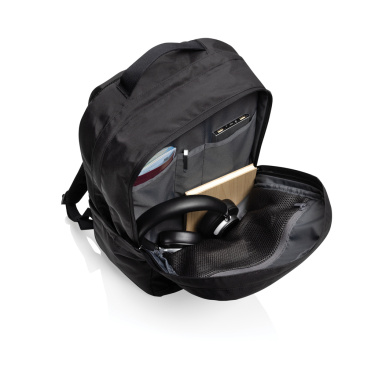 Logo trade promotional product photo of: SP Aware™ RPET Edin 100% recycled 15.6 inch laptop backpack