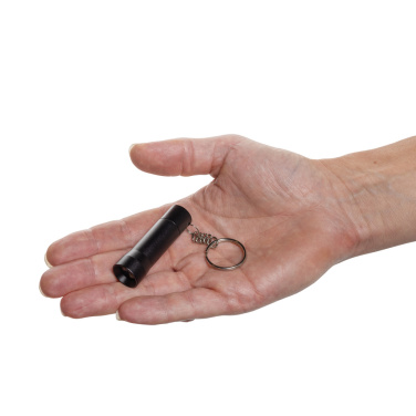 Logo trade promotional merchandise image of: Flash RCS recycled aluminium keychain torch