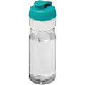 H2O Active® Eco Base 650 ml flip lid sport bottle, Transparent / Aqua blue