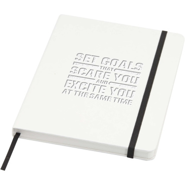 Logo trade promotional merchandise picture of: Holm A5 stone paper hard cover notebook with lined pages