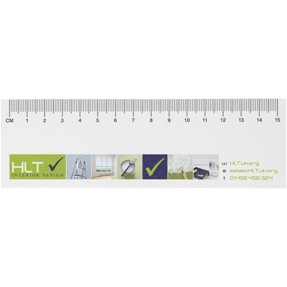 Logotrade promotional products photo of: Sticky-Mate® recycled sticky notes with printed 15 cm ruler
