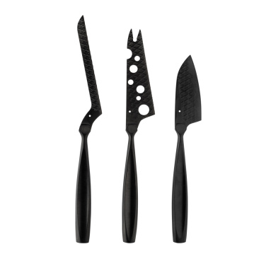 Logo trade business gift photo of: BOSKA Cheese Knife Set Monaco+ Black