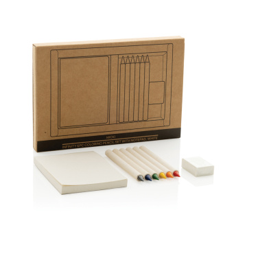 Logotrade promotional giveaway picture of: Micki GRS infinity 6pc coloring pencil set with notepad