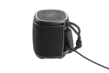 Logo trade promotional giveaway photo of: Bluetooth speaker HERMON Schwarzwolf