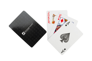 Logo trade promotional merchandise image of: Set of playing cards and dice MURRAY Schwarzwolf