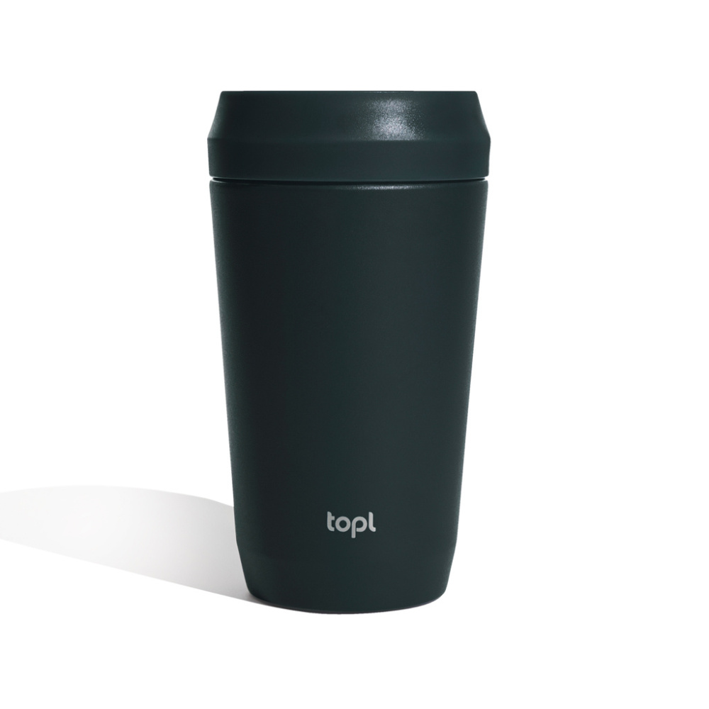 Logo trade promotional giveaway photo of: Topl Recycled Steel To Go Tumbler Patented 360 Lid 354ml