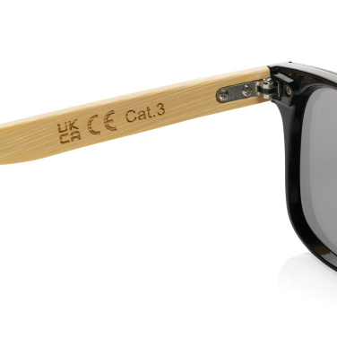 Logo trade promotional items picture of: Prism RCS recycled plastic sunglasses with bamboo frame