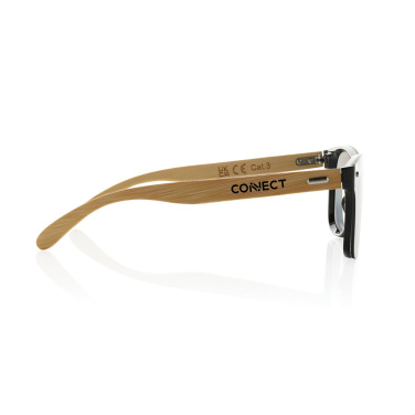 Logotrade promotional item image of: Prism RCS recycled plastic sunglasses with bamboo frame