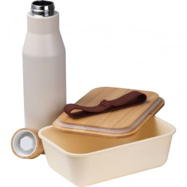 Logo trade promotional merchandise picture of: Set Lunchbox with stainless steel bottle Toronto