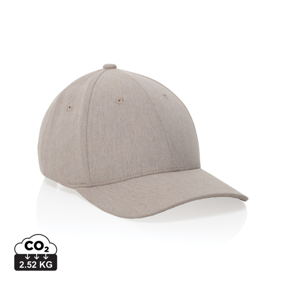 Logotrade promotional merchandise image of: Milo AWARE™ recycled heather 6 panel cap 200gr